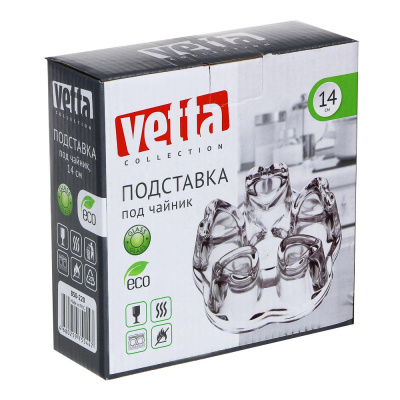 Подставка под чайник заварочный, 14см, стекло VETTA (1/24)