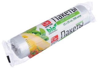 Пакеты для завтраков 200шт в рулоне  GRIFON Bio 1л (18*28см) (1/24)