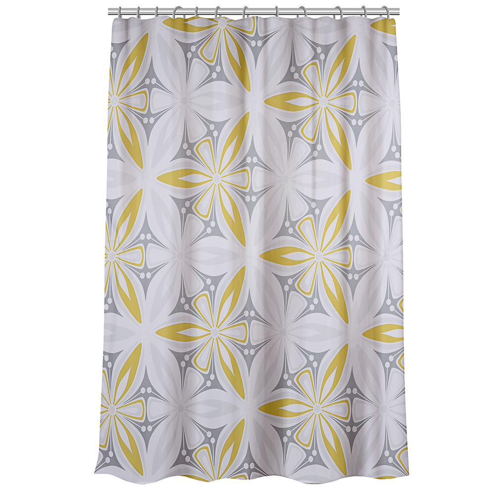 Шторка для ванной, с утяжелителем, полиэстер, 90 г/м2, 180x200см, Плитка VETTA (1/4/24)