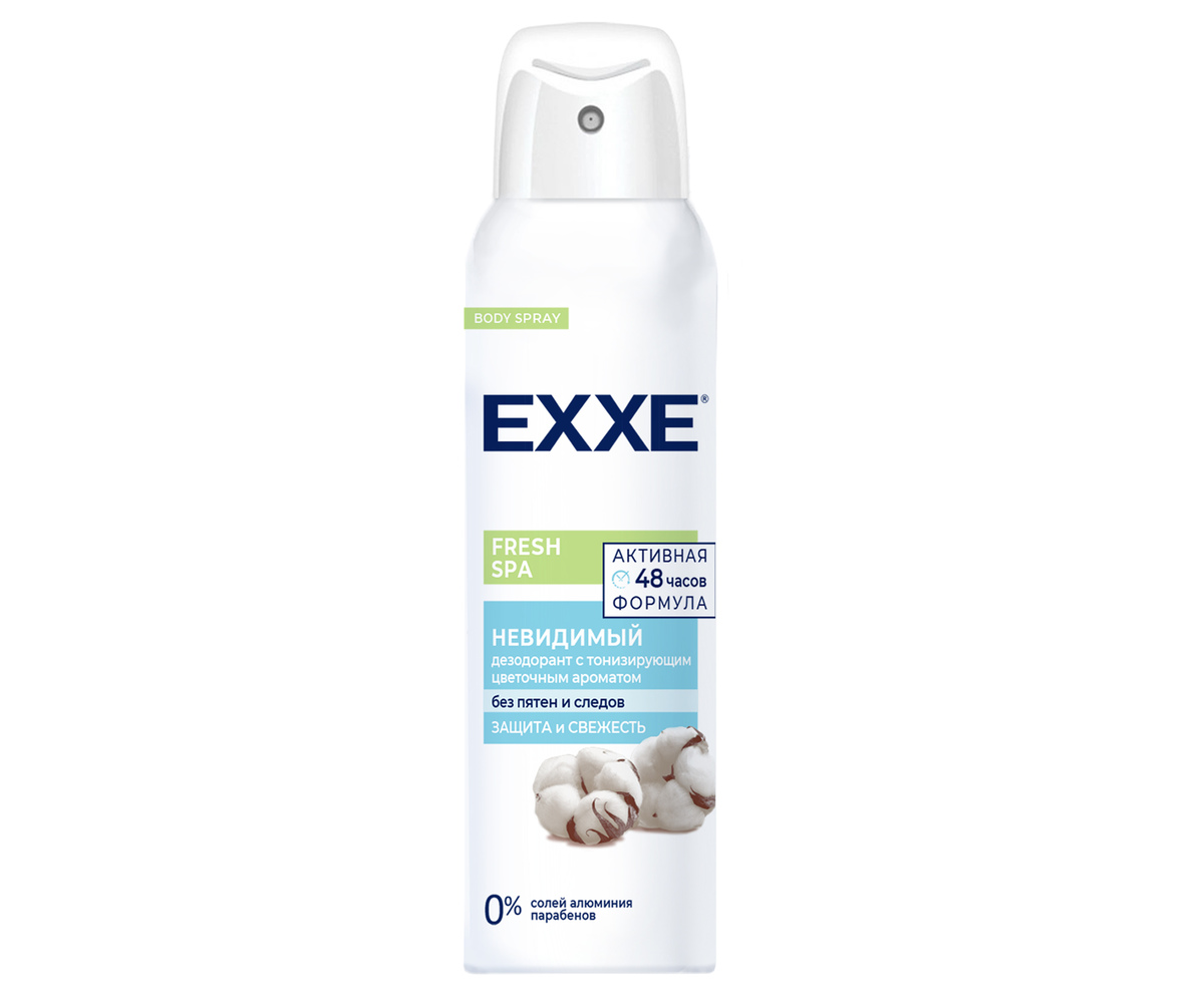 EXXE Женский дезодорант Fresh SPA невидимый 150мл(спрей) (1/6)