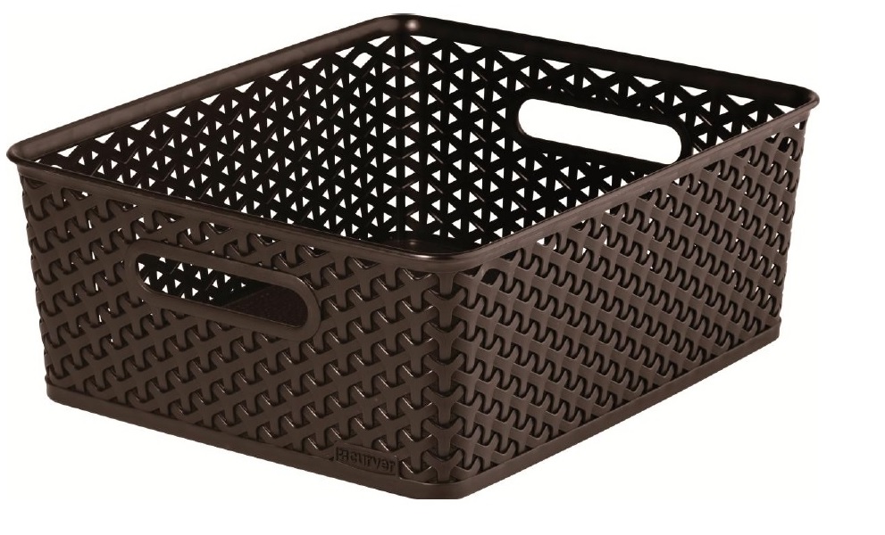 Корзина Curver My Style S,255x196x103мм,4л, с ручками, темно-коричневая (пласт.) С196895 (1/6)