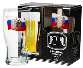 Набор бокалов для пива 2шт 500мл "Герб на флаге" (6)