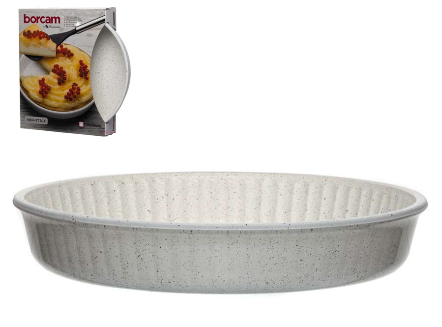 Форма Borcam 260мм 1.72л NON STICK CREAM круглая с АП п/уп (1/6)