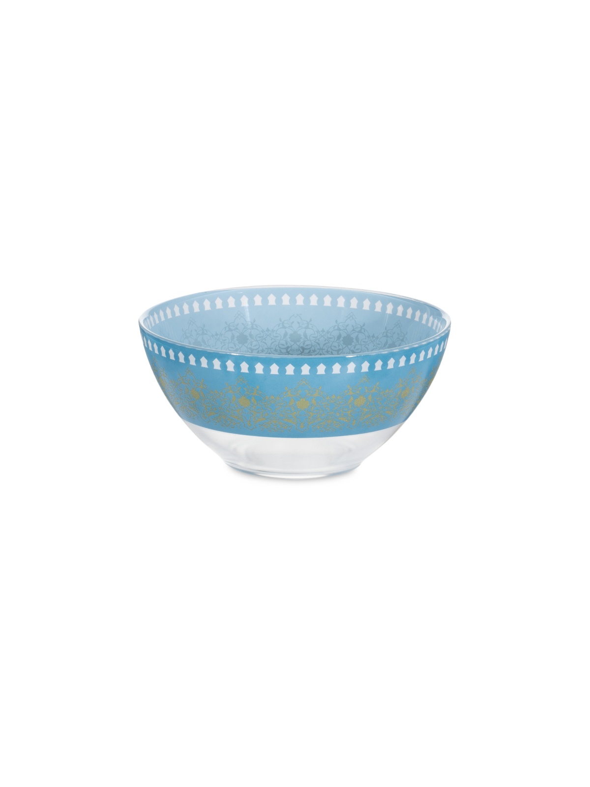 Салатник 13см BAGATELLE TURQUOISE стекло (6/24)