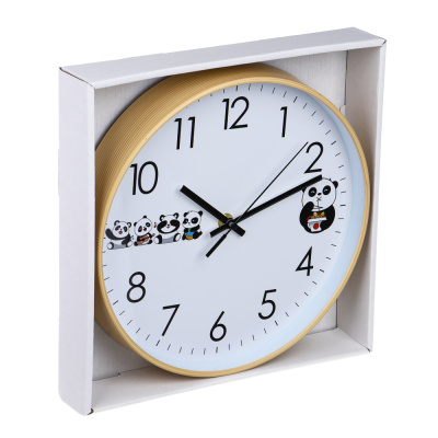 Часы настенные круглые, пластик, 25,4х25,4х4,3 см, 1xАА, арт.2-22 LADECOR CHRONO (1/12)