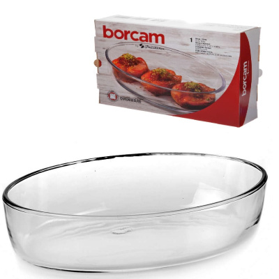Форма Borcam 1500мл овальная б/кр (жаропроч) стекло п/у(1/8) Форма Borcam 1500мл овальная б/кр (жаропроч) стекло п/у(1/8)