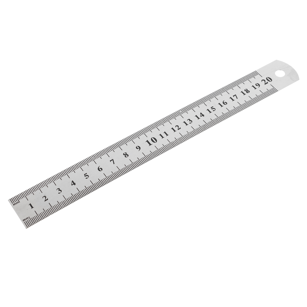 Линейка стальная 20см,толщ.0,5мм,в пласт.чехле (1/12/1200)