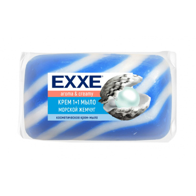 EXXE Туалетное крем-мыло "Морской жемчуг" синее 80гр (1/36)