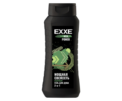 EXXE MEN Мужской гель д/душа 2в1 "Бодрящий" POWER, 400 мл (1/12)